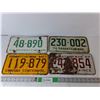 Image 1 : (4) Vintage Saskatchewan License Plates- 1958 to 1974