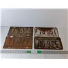 Image 1 : (4) Vintage Saskatchewan License Plates- 1936 to 1958