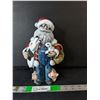 Image 1 : Ceramic Santa with Farm Animals Figurine 9.5"
