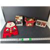 Image 1 : Christmas Lot- Candles, Tree Ornament, Metal Storage Box, MIsc.