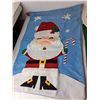 Image 2 : Christmas Lot- Fabric Santa Bag 18"x 26.27", (4) Placemats, (2) Tablerunners