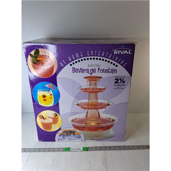 Rival Electric Beverage Fountain and Tablecloths, As Is- Cannot Ship