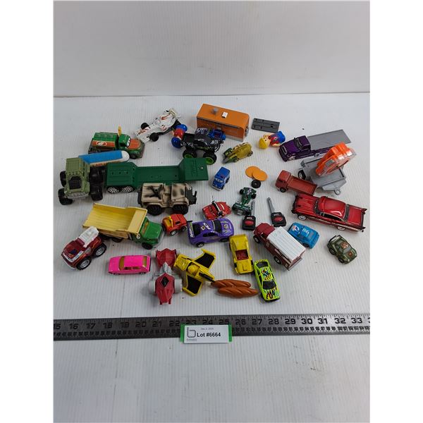 Assorted Die-Cast & Plastic Toy Vehicles