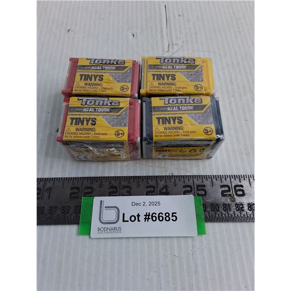 (4) NIB Tonka "Tinys" Toy Vehicles