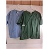 Image 1 : * (2) Pairs of 2-Piece XL Scrubs (Sky Blue & Dark Green)