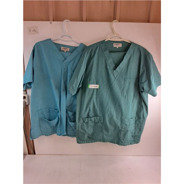* (2) Pairs of 2-Piece XL Scrubs (Teal & Jade)