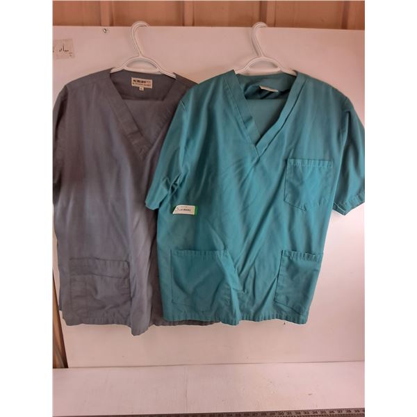 * (2) Pairs of 2-Piece XL Scrubs (Gray & Jade)