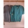 Image 1 : * (2) Pairs of 2-Piece XL Scrubs (Gray & Jade)