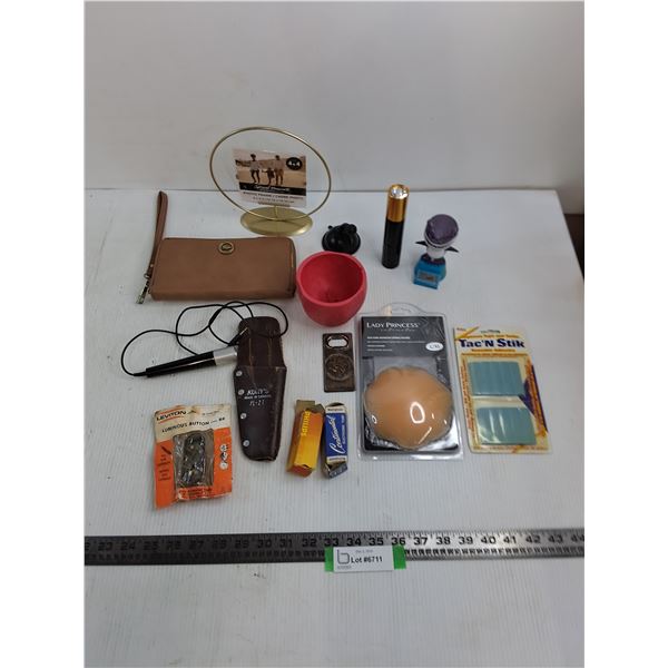 NIB Silicone Pasties & Tac'n Stick, Ladies Wallet, Mic, Flashlight, Misc.