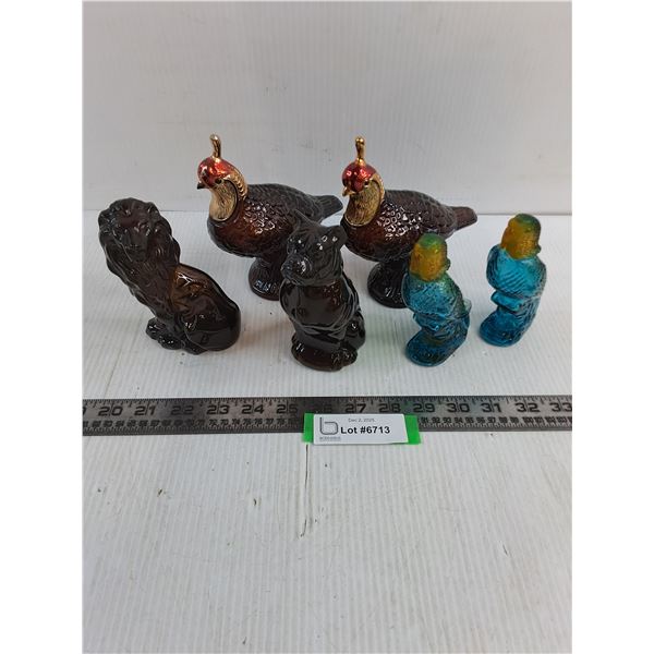 (6) Vintage Glass Avon Bottles