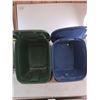 Image 2 : (2) Plastic Storage Bins w/Lids (Type A  16x24x18", Blue 15x19x13") - Pickup Only