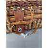 Image 2 : Wicker Picnic Basket 18" x 11.5" x 8", Metal Sandwich Toaster, Garden Hose- Unknown Length. PICK UP