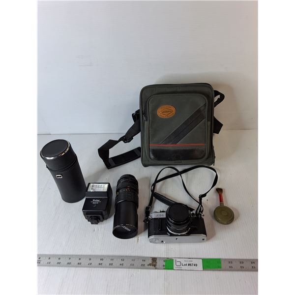 Vanguard Camera Bag, Canon AE-1 Film Camera & Accessories