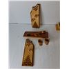 Image 3 : Wooden  Cuban Decor- Miniature Goblets, Tray, Coaster, Misc.