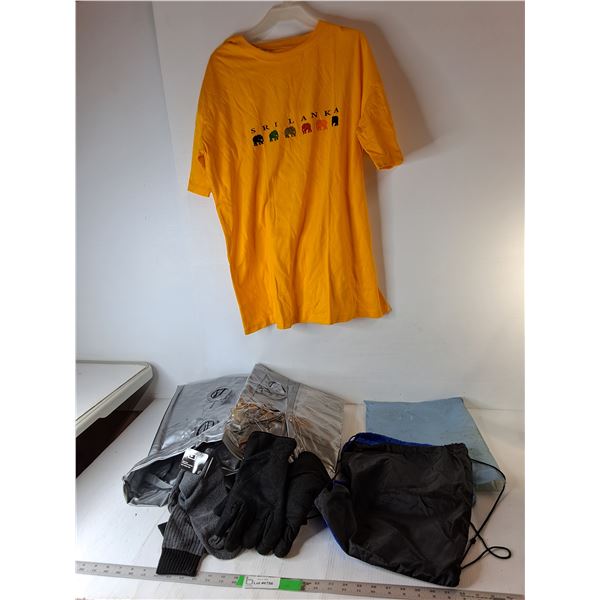 Sri Lanka Men's Tshirt- XXL, Winter Gloves- Some Pet Hair, Inflatable Twin Pool Float/Air Mattress, 