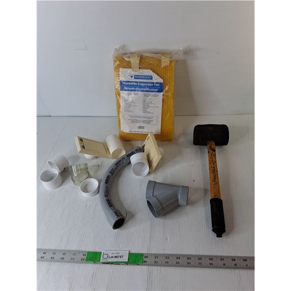 Rubber Mallet 15", Humidifer Evaporator Pad, Piping, Misc.