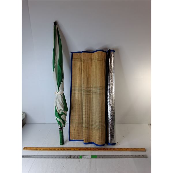 Beach Mat, Umbrella 38", Wooden Yard Stick- Cannot Ship