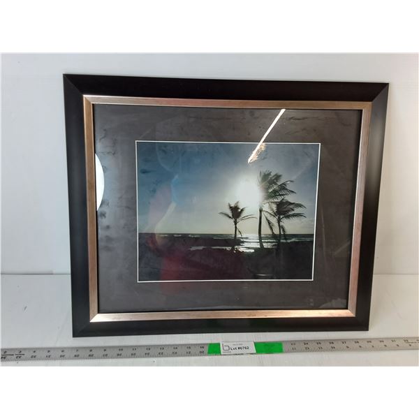 Framed Beach Photo 23.5" x 19.5", Cannot Ship