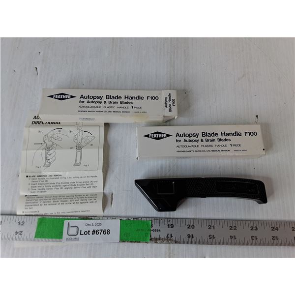 (2) Autopsy Blade Handles, Appears NIB