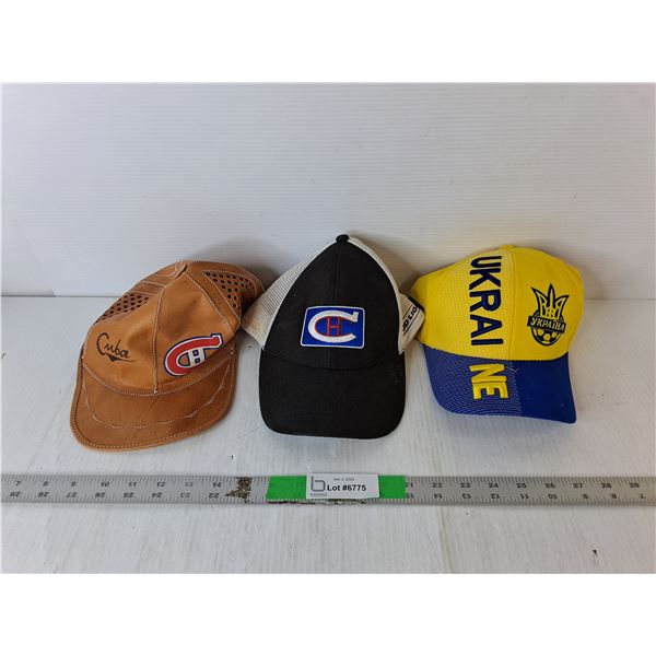(3) Hats- Montreal Canadiens, Ukraine