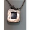 Image 3 : SILVER NECKLACE WITH SQUARE LAPIS LAZULI & TEARDROP PENDANTS