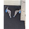 Image 3 : VINTAGE LISNER BLUE EARRINGS