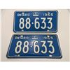 Image 1 : 1965 ONTARIO LICENSE PLATE (Pair)