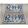 Image 1 : 1966 ALBERTA - F LICENSE PLATE (PAIR)