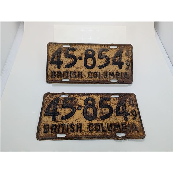 1949 BC LICENSE PLATE (Pair)