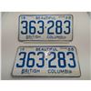 Image 1 : 1968 BC LICENSE PLATE (Pair)