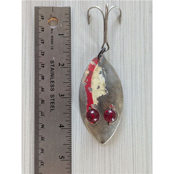 VINTAGE Hofschneider Red Eye Wiggler fishing lure, a vintage spoon lure