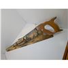 Image 1 : VINTAGE HAND SAW with FOLK Art Farm Scene.