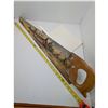 Image 4 : VINTAGE HAND SAW with FOLK Art Farm Scene.