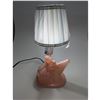 Image 3 : VINTAGE 1930'S PINK LADY & HARP BEDSIDE LAMP