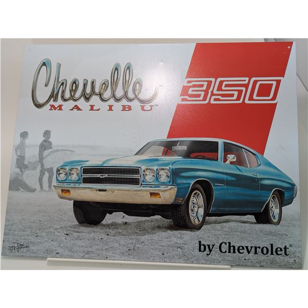 CHEVELLE MALIBU 350 12.5" X 16" SIGN