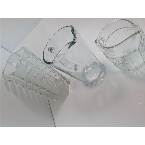 CRISTAL d'ARQUES VASE, BEER PITCHER, SMALL WATER PITCHER