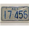 Image 1 : SMALL ACT LICENSE PLATE