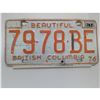 Image 1 : 1976 BC LICENSE PLATES