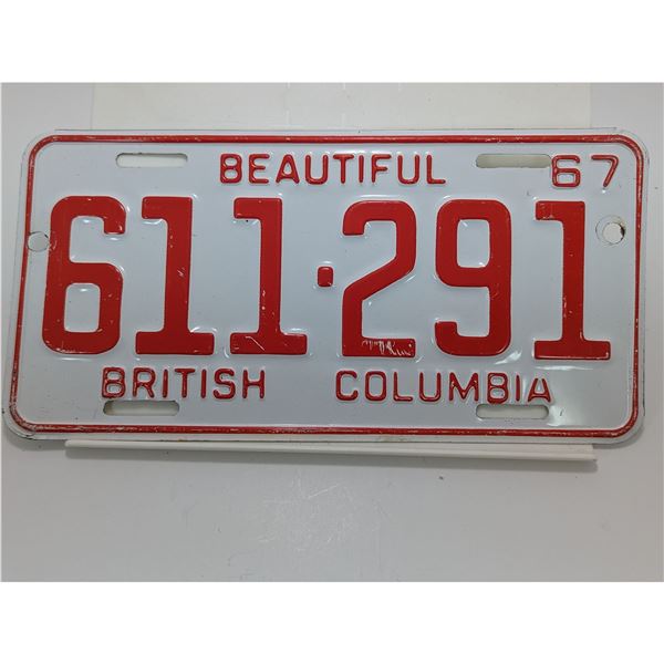 1967 BC LICENSE PLATES