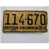 Image 1 : 1955 BC LICENSE PLATES