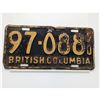 Image 1 : 1950 BC LICENSE PLATES