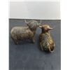 Image 2 : Pair of Resin "Highland Cows" Table Decor