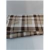 Image 2 : Brown/Beige/Cream Checkered Blanket - 84" x 88" Approx