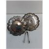 Image 2 : (2) Vintage Silver-Plated Serving Platters w/Tong - 6.5" Diameter