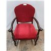 Image 1 : * Vintage Red Empire Style Arm Chair - Pickup Only