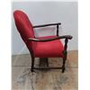 Image 2 : * Vintage Red Empire Style Arm Chair - Pickup Only