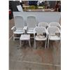 Image 1 : * Set of 4 Stackable Patio Chairs, Pair of Lounge Chairs, Table - Pickup Only