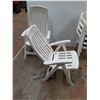 Image 3 : * Set of 4 Stackable Patio Chairs, Pair of Lounge Chairs, Table - Pickup Only