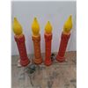 Image 2 : * (4) Blow-Mold Electrifed Noel Candles (2 Working) - 40" High - Pickup Only