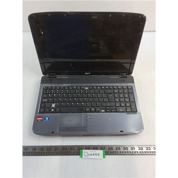 Acer Laptop - No Power Cord, Untested, As is